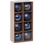 Atmosphera Sada vánočních koulí se zlatým zdobením 8 cm – Zboží Dáma