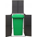 vidaXL Poly ratan 70 x 80 x 117 cm černý – Zboží Dáma