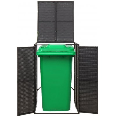 vidaXL Poly ratan 70 x 80 x 117 cm černý – Zboží Dáma