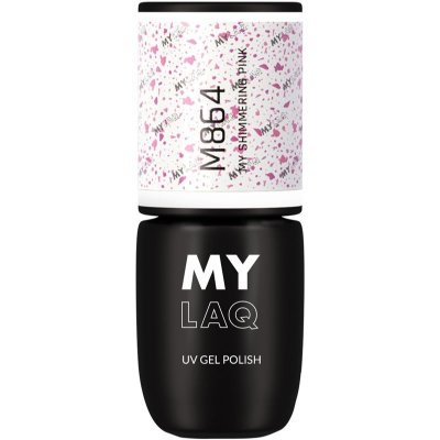 MYLAQ UV gelový lak na nehty odstín My Shimmering Pink 5 ml