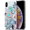 Pouzdro a kryt na mobilní telefon Apple Cadorabo pouzdro pro Apple iPhone XS MAX Ochranné pouzdro s bílým TPU pouzdrem Flowers Flower Cover Case