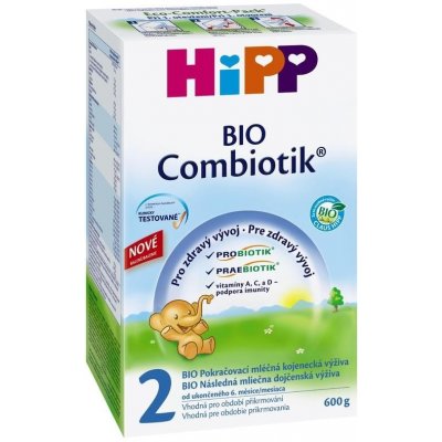 HiPP 2 BIO Combiotik 600 g od 382 Kč - Heureka.cz