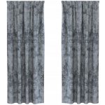 Velurové závěsy 2 ks se stříbrnými kroužky 245x140 cm – Hledejceny.cz