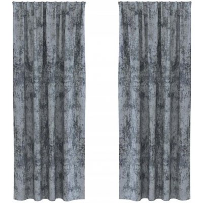 Velurové závěsy 2 ks se stříbrnými kroužky 245x140 cm – Hledejceny.cz