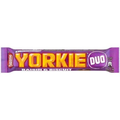 Yorkie čokoládová tyčinka s příchutí rozinky a sušenky 66 g – Zboží Dáma