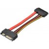 vodič PremiumCord Kabel SATA + napájení prodlužovací k HDD, 15cm