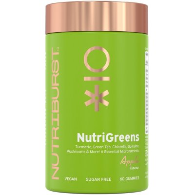 Nutriburst Premium NutriGreens gumídci se superpotravinami a antioxidanty 60 ks jablko – Hledejceny.cz