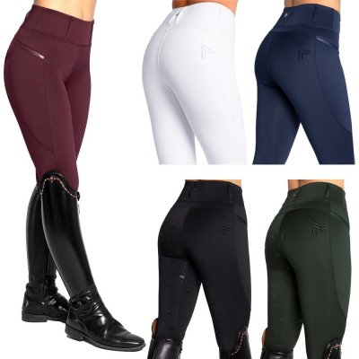 Maximilian Equestrian Studio Jeggings Full Grip dámské hunter green – Zbozi.Blesk.cz