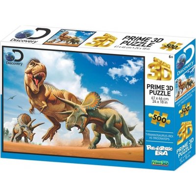 PRIME 3D Puzzle T-Rex vs.Triceratops 500 ks – Zbozi.Blesk.cz