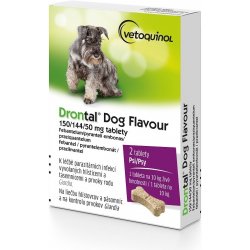 Drontal Dog Flavour 150/144/50 mg pro psy 2 tablety