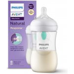 Philips Avent Láhev Natural Philips Avent Response transparentní s ventilem AirFree 260 ml – Hledejceny.cz