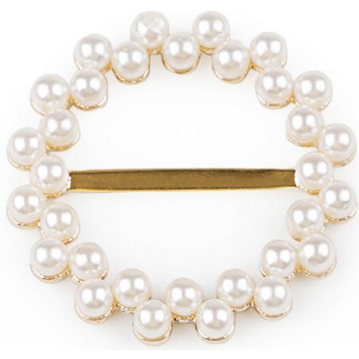 Perlová spona, průvlek 23 mm, na šaty, halenky, šátky a opasky perlová 1ks – Zboží Mobilmania