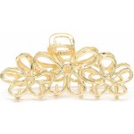 Květinový kovový skřipec Barva: zlatá – Zboží Mobilmania