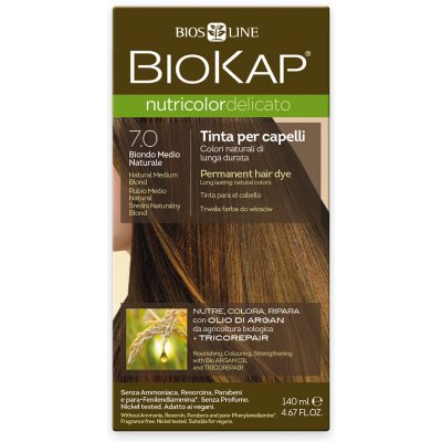 Biosline Barva na vlasy 7.0 Blond přírodní střední 140 ml