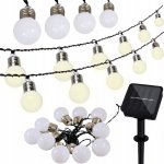 Polux Solární zahradní girlanda Teplá bílá 3000K 10x koule LED – Hledejceny.cz
