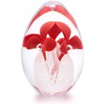 Artcristal Bohemia Skleněné těžítko vajíčko 04, Červená, 7 cm | České sklo z rodinné sklárny – Hledejceny.cz