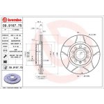 Brzdový kotouč BREMBO 09.9167.75 (09916775) | Zboží Auto