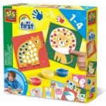 SES Creative Dobarvi si zvířátko baby set prstové barvy se šablonami – Zboží Mobilmania