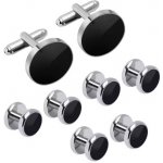 Knoflickarna.CZ manžetové knoflíčky černé se vzorem – Zboží Mobilmania