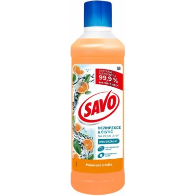 Savo Dezinfekce a čistič na podlahy Pomeranč a máta univerzální 1 l – Zboží Dáma