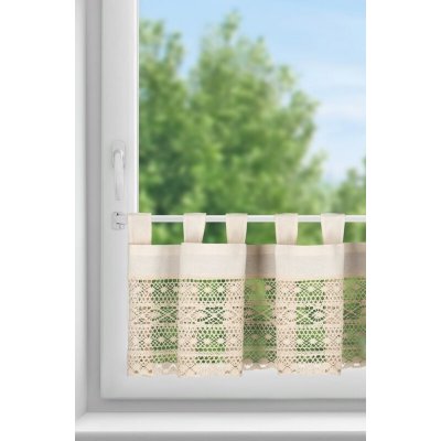 Takoy Záclonka MADDELINE z bavlny zdobená ažurovým vzorem 150 x 35 cm-HF-464368 | 150 x 35 cm – Zboží Mobilmania