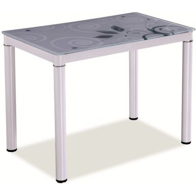 SIGNAL Jídelní stůl DAMAR bílý/bílé nohy 80x60x75 – Zboží Mobilmania