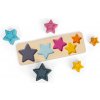 Dřevěná hračka Bigjigs Toys vkládací puzzle Hvězdy