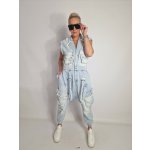 Re design džínový baggy overal Resin modré – Zboží Mobilmania