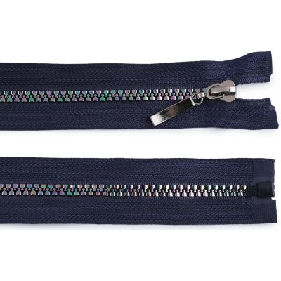 Kostěný zip duhový šíře 5 mm, délka 50 cm - modrý – Hledejceny.cz