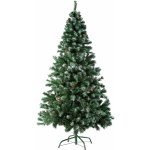 tectake 402822 Umělý vánoční stromek 180 cm 705 konečky a šišky zelené PVC