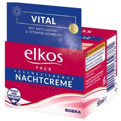 Elkos Vital regenerační noční krém s Anti-Age komplexem proti projevům stárnutí pleti 50 ml – Zbozi.Blesk.cz