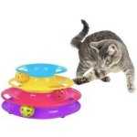 Flamingo interaktivní hračka pro kočku patrový kolotoč s míčky 26 x 13 cm – Sleviste.cz