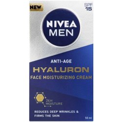 Přípravek na vrásky a stárnoucí pleť Nivea Men Hyaluron (Face Moisturizing Cream spf15 50 ml