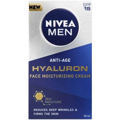 Nivea Men Hyaluron (Face Moisturizing Cream SPF 15 50 ml – Zboží Mobilmania