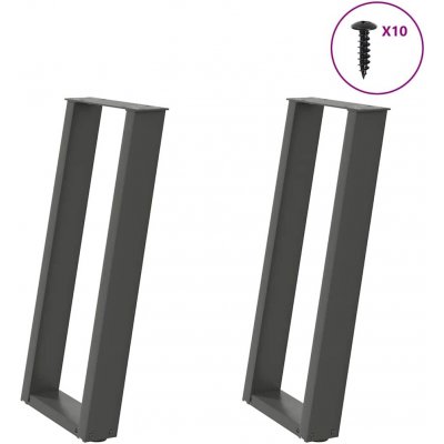 Omaxi Nohy konzolového stolku ve tvaru U 2 ks antracitové 28 x 72-73 cm ocelové 314383 – Hledejceny.cz
