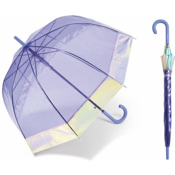 Esprit Long AC 58684 Transparent Shiny Border Lolite deštník průhledný