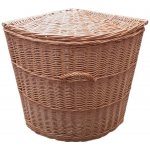 HRADIL proutěný koš na prádlo rohový přírodní 63 x 46 x 46 cm – Sleviste.cz