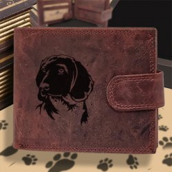 Pánská s motivem pro milovníky psů s obrázkem pejska Bavorský horský chrt Pánská hnědá peněženka Enzo