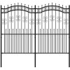 Pletiva SHUMEE Zahradní plot s hroty černý 222 cm práškově lakovaná ocel