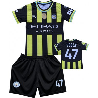 Numberoplus Premium dětský fotbalový dres Komplet Manchester City FC Phil Foden Č.47 – Zboží Mobilmania
