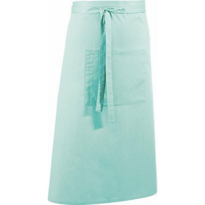 Premier Workwear Keprová dlouhá barmanská zástěra s velkou kapsou modrá blankytná Pantone 344 PW158 – Hledejceny.cz