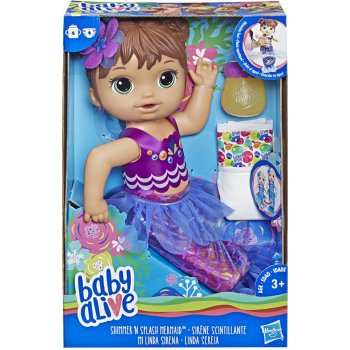 Hasbro Baby Alive Tmavovlasá mořská panna