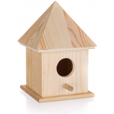 Home decor Ptačí budka 10,4 x 10,4 x 15,5 cm dřevěná – Zboží Mobilmania