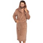 Italian Fashion Mimas pánský župan hnědý s kapucí hnědá – Zboží Dáma