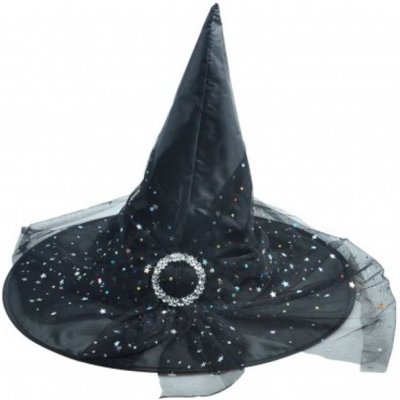 Popron.cz Klobouk čarodějnický černý 44x34cm – Sleviste.cz
