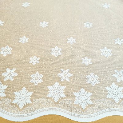 VÁNOČNÍ žakárová záclona VLOČKY II 40 cm – Hledejceny.cz