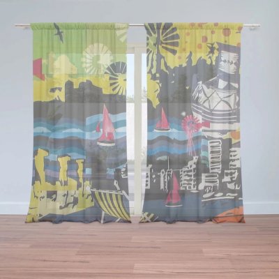 Záclony Malba: 2 ks - 150x250 cm - Sablio – Hledejceny.cz