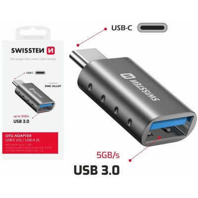 Swissten OTG ADAPTER USB-CM/USB-AF