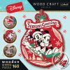 Puzzle TREFL Wood Craft Origin Vánoční dobrodrušství Mickeyho a Minnie 160 dílků