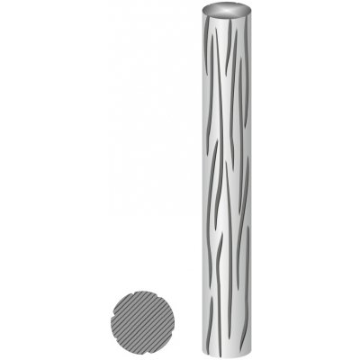 Kovoinox Tyč kruhová plná 16-20mm, černá, zdobená-vzor réva, 1100 mm – Hledejceny.cz